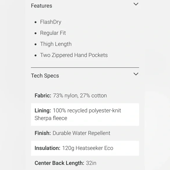 The North Face Cuchillo Parka Tan Aviator Jacket Size Small - Picture 10 of 10